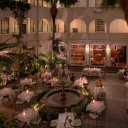 courtyard nighttime