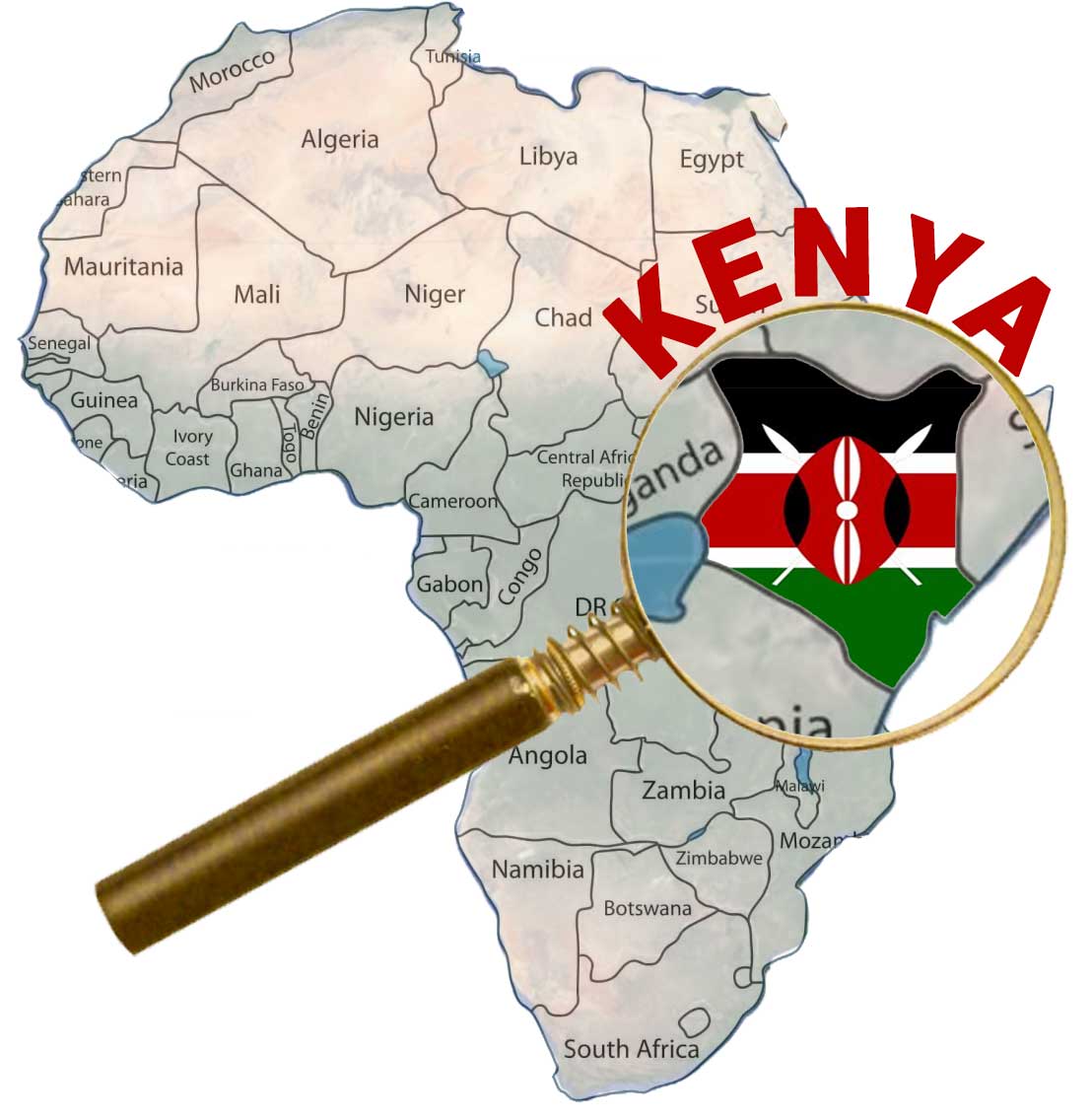Kenya Africa Map 